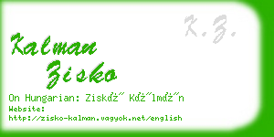 kalman zisko business card